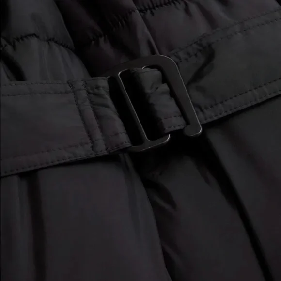 Mango Black Belted Puffer Jacket - Picture 2 of 5